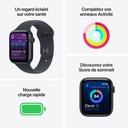 Apple Watch SE 3 GPS, Boîtier en aluminium minuit de 44 mm, Bracelet Sport minuit - M/L 3