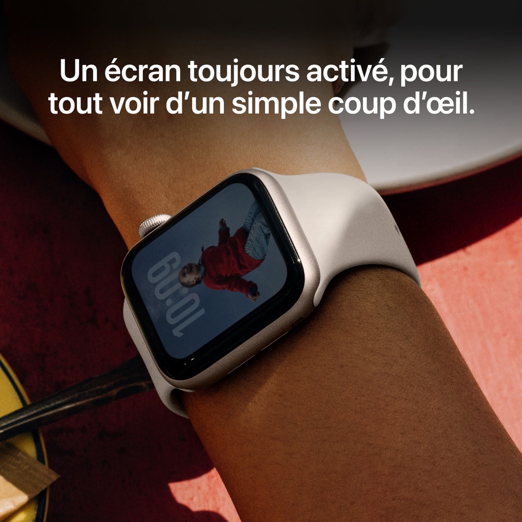Apple Watch SE 3 GPS, Boîtier en aluminium minuit de 44 mm, Bracelet Sport minuit - M/L 5
