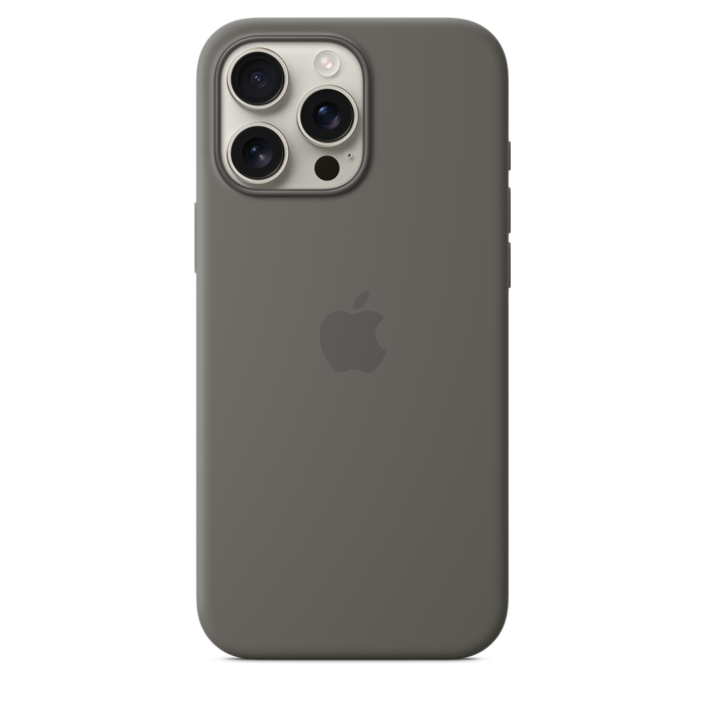 Coque en silicone avec MagSafe pour iPhone 16 Pro Max - Gris minéral 2