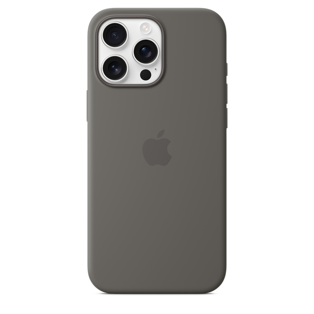 Coque en silicone avec MagSafe pour iPhone 16 Pro Max - Gris minéral 3