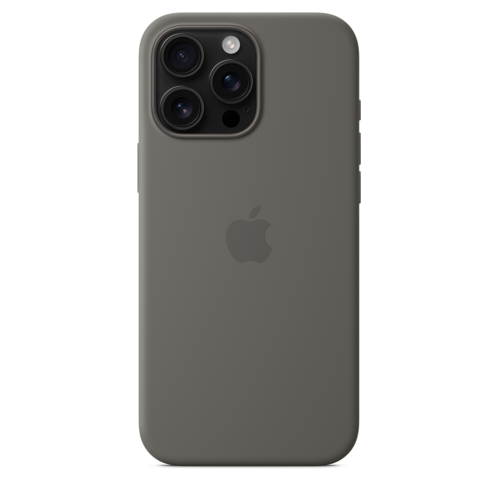 Coque en silicone avec MagSafe pour iPhone 16 Pro Max - Gris minéral 4